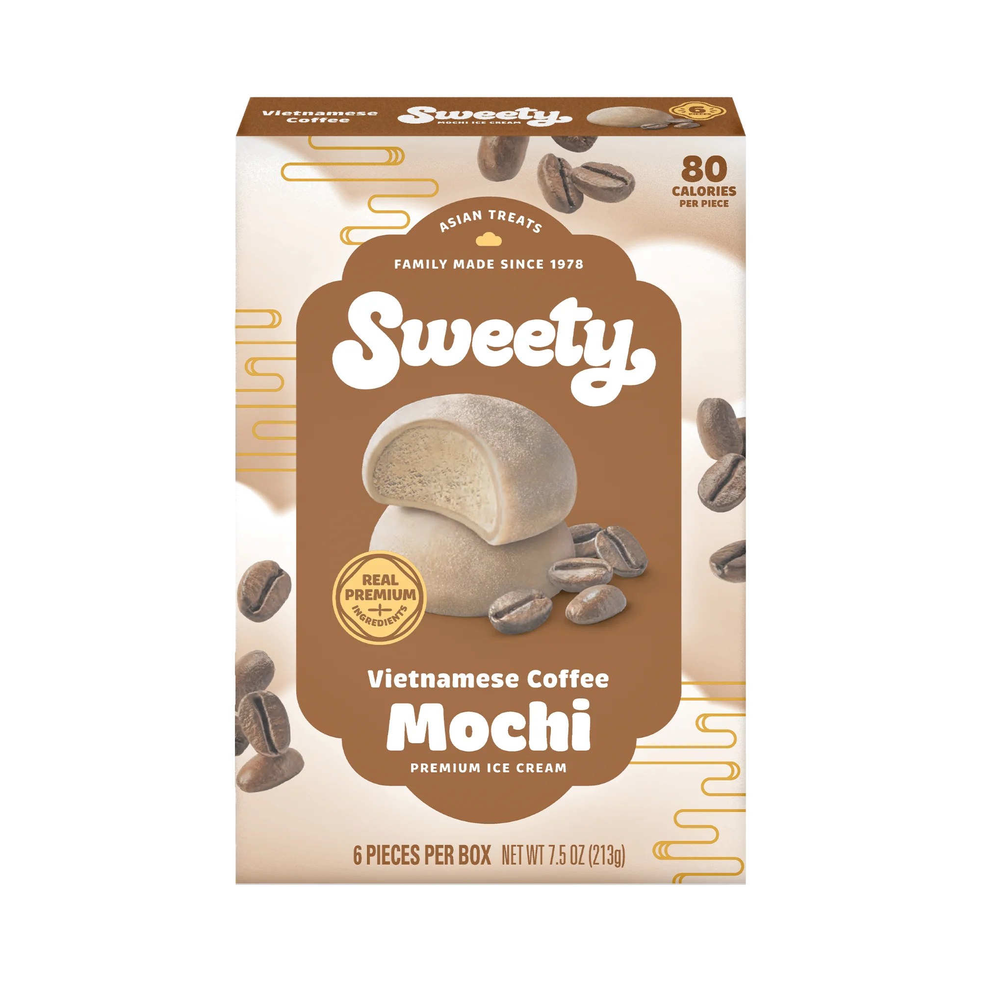 Sweety Soft Mochi Ice Cream, Coffee, Gluten-Free